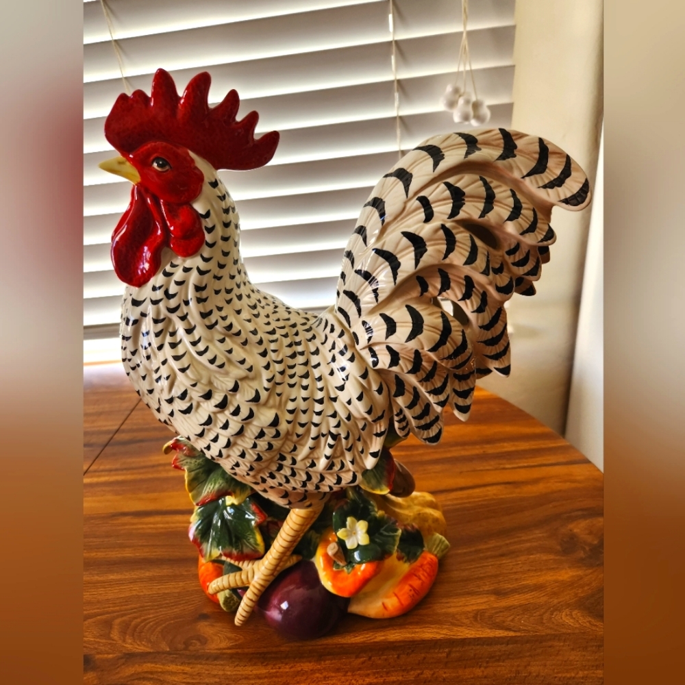 Ceramic:  Fitz and Floyd "gardening gourmet" rooster